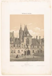 Zicht op de fachade van het Palais Jacques-Coeur in Bourges
Bourges. Fachada da casa de Jacques Coeur (título sobre o objecto)
Hedendaags Frankrijk (título da série)
La France de nos jours (título da série sobre o objecto)