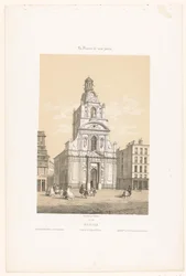 Zicht op de kerk Sainte-Croix em Nantes
Nantes. Vista da igreja de St. Croix (título sobre o objecto)
Hedendaags Frankrijk (título da série)
La France de nos jours (título da série sobre o objecto)