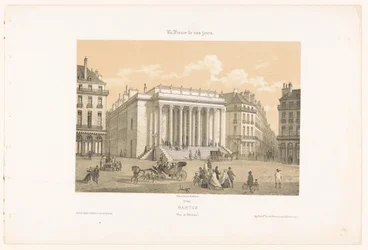 Vista do Théâtre Graslin em Nantes Nantes. Vue du theatre (título no objeto) França contemporânea (título da série) La France de nos jours (título da série no objeto)