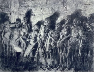 A Abóbada das Múmias, ou Esqueletos da Torre de São Miguel, Bordeaux, 1885 (carvão sobre papel)