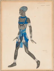 Um figurino para "Cleópatra", 1910