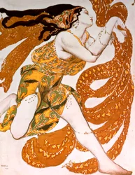 Bacchante, figurino para a produção de Tcherepnins Narcisse, 1911, Ballets Russes