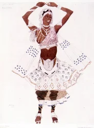 Fato Bayadre criado por Léon Bakst para "O Deus Azul" por Reynaldo Hahn (1875 - 1947)