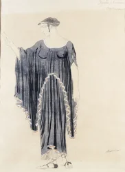 Desenho de figurino para Édipo em Colonnus-Antigone, c. 1899 a 1909