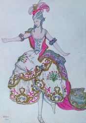 Desenho de figurino para The Fairy Carnation, de Sleeping Beauty