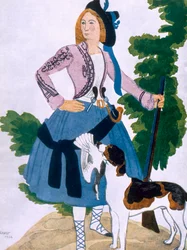 Figurino para a caçadora, 1922