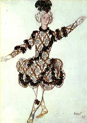 Desenho de figurino para o Pageboy da Fada Cherry