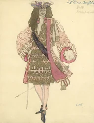 Figurino do balé A Bela Adormecida de P. Tchaikovsky
