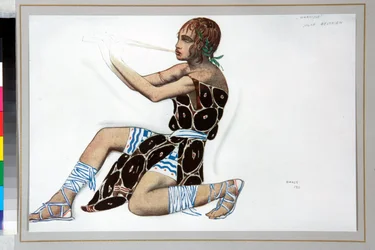 Traje "Narciso" concebido por Leon Bakst (1866-1924) para o ballet "Narciso" de Nicolas Tcherepnine (1873-1945)