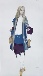 Página da princesa. Figurino do balé A Bela Adormecida de P. Tchaikovsky, 1916
