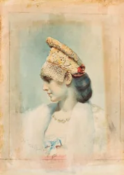 Retrato de uma menina vestindo um Kokoshnik, 1890