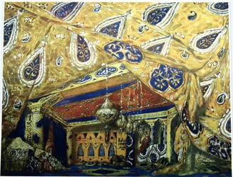 Cenografia para o ballet Sheherazade de N. Rimsky-Korsakov, 1910