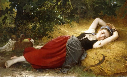 Uma jovem camponesa a dormir, 1874