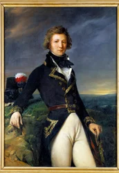 Retrato de Luís Filipe de Orleães (1773-1850), duque de Chartres (que se tornou rei de França Luís Filipe I), pintura de Léon Cogniet (1794-1880), 1792, sol, 1,35 x 0,95 m