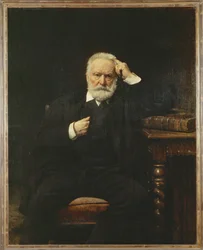 O poeta Victor Hugo em 1879 ... (pintura sobre tela)