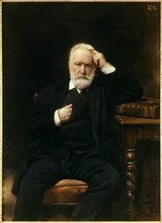 Retrato do escritor francês Victor Hugo (1802-1885) Pintura de Leon Joseph Bonnat (1833-1922) Versalhes do século XIX, Musee du Chateau - Retrato do escritor francês Victor Hugo (1802-1885). Pintura de Leon Joseph Bonnat (1833-1922)