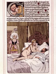 Ilustração do romance de Honore de Balzac "La Mye du Roy" de Leon Lebegue (1863-1944)