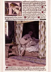 Ilustração do romance de Honore de Balzac "La Mye du Roy" de Leon Lebegue (1863-1944)