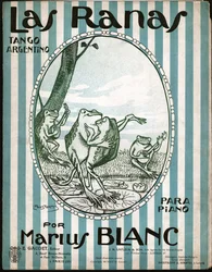 Sapos dançando tango. 1914 (ilustração)