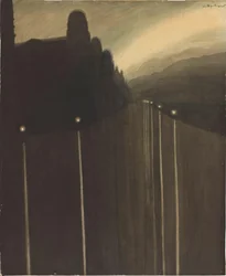 Dique à noite, 1908.
