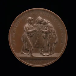 Canvassing for Votes central scene from a painting by William Hogarth [reverse], 1848.