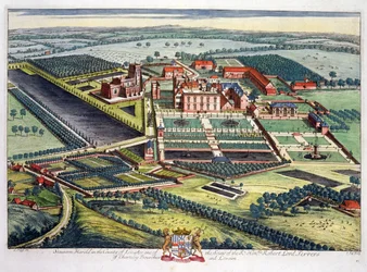 Staunton Harold no condado de Leicester gravado por Johannes Kip (c.1652-1722)