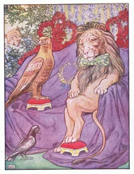 E a águia parecia bastante real, ilustração de &39;Johnny Crow&39;s Party&39;, c.1930