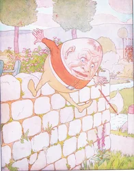 Humpty Dumpty teve uma grande queda (cor litho)