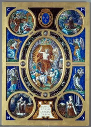 Altarpe da Capela Santa: a Ressurreição. Esmalte pintado por Leonard Limosin (1505-1577)