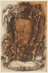 Desenho de Escudo com Brasão de Armas