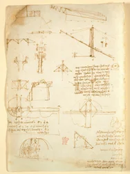 Arundel 263 f.231v, Notas e esboços sobre mecânica, de 