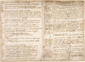 Arundel 263, f.267v, f.266, Notas e diagramas sobre a definição matemática de ponto, linha e área, para o 