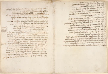 Arundel 263, f.58v, f.45, Notas sobre a água, de 
