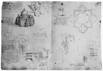 Projetos para um edifício centralizado, final do século XV ou início do século XVI, 1954.