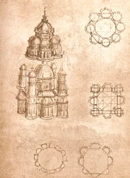 Desenho de igrejas, c1472-c1519 1883