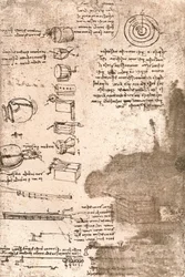 Desenho de instrumentos musicais e outros objetos, c1472-c1519 1883