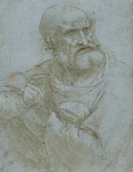Figura de um Apóstolo, c.1495 (caneta e tinta e ponto metálico sobre papel)