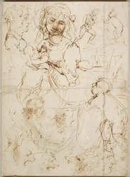 Cabeças e figuras, ca 1478.