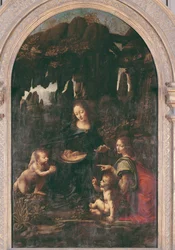 Madonna of the Rocks, c.1478 (óleo sobre painel transferido para tela)