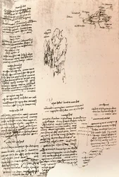 Esboço de um pico na Armênia e um mapa de esboço da Armênia, c1472-c1519 1883