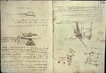 Estudos para parafuso aéreo e máquinas voadoras