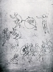 Estudos para a Adoração dos Reis Magos e a Última Ceia, século XV, 1930.