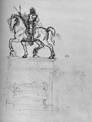 Estudo para um monumento equestre, c1480 1945