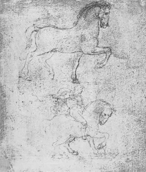 Estudo para o monumento de Sforza, c1482-c1499 1883