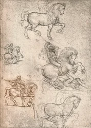 Estudo para o monumento de Sforza, c1482-c1499 1883