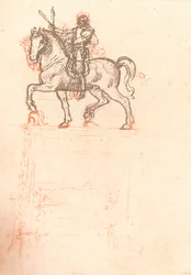 Estudo para o monumento de Sforza, c1482-c1499 1883