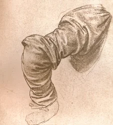 Estude para o braço de São Pedro em `A Última Ceia`, c1494-c1499 1883.