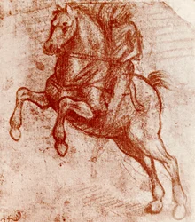 Estudo de um cavaleiro, de Leonardo De Vinci, 1913