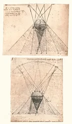 Dois diagramas que ilustram a teoria da luz e da sombra, cerca de 1472-cerca de 1519, 1883