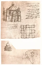 Dois desenhos de igrejas, c1472-c1519 1883